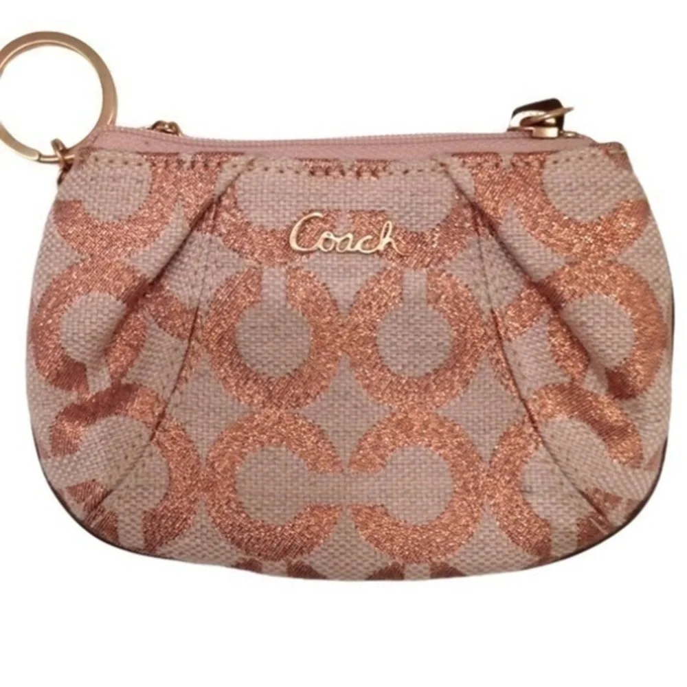 NFS COACH ASHLEY PINK KEYCHAIN COIN Pouch bag
